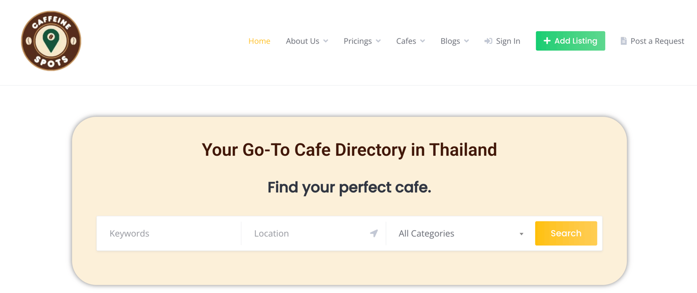 Caffeine Spots Home Page