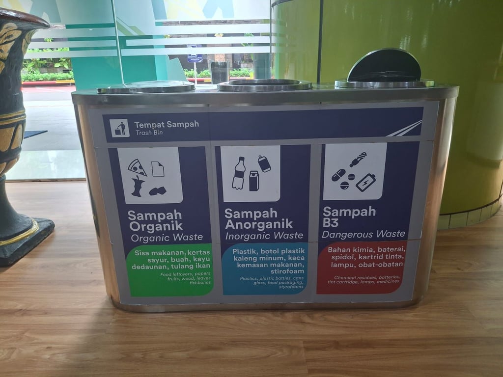 Fasilitas Tempat Sampah yang sudah dikelompokkan/dipilah