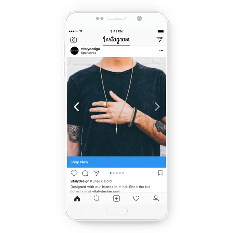 Contoh iklan di platform Instagram