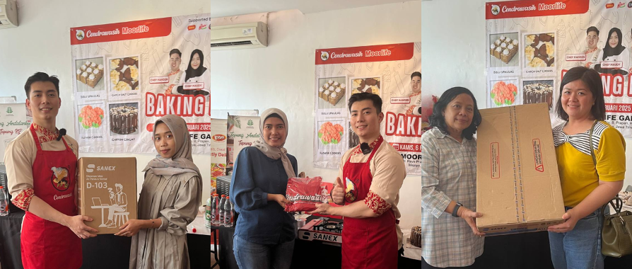 Para peserta yang beruntung mendapatkan beragam doorprize di Cendrawasih Baking Fest