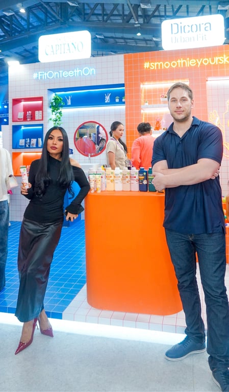 Irma Goby & Robin Goby, Founder PT Goby Beauty, saat menghadiri The BFF Festival 2025 untuk memperkenalkan Pasta del Capitano dan Dicora Urban Fit.