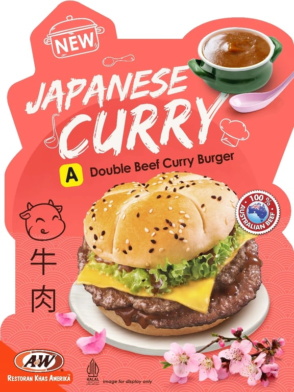 Standee A&W Japanese Curry yang Rilis pada November 2024