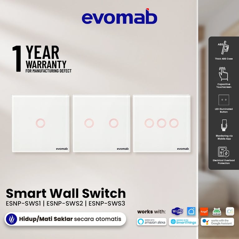 Smart Wall Switch evomab ESNP-SWS