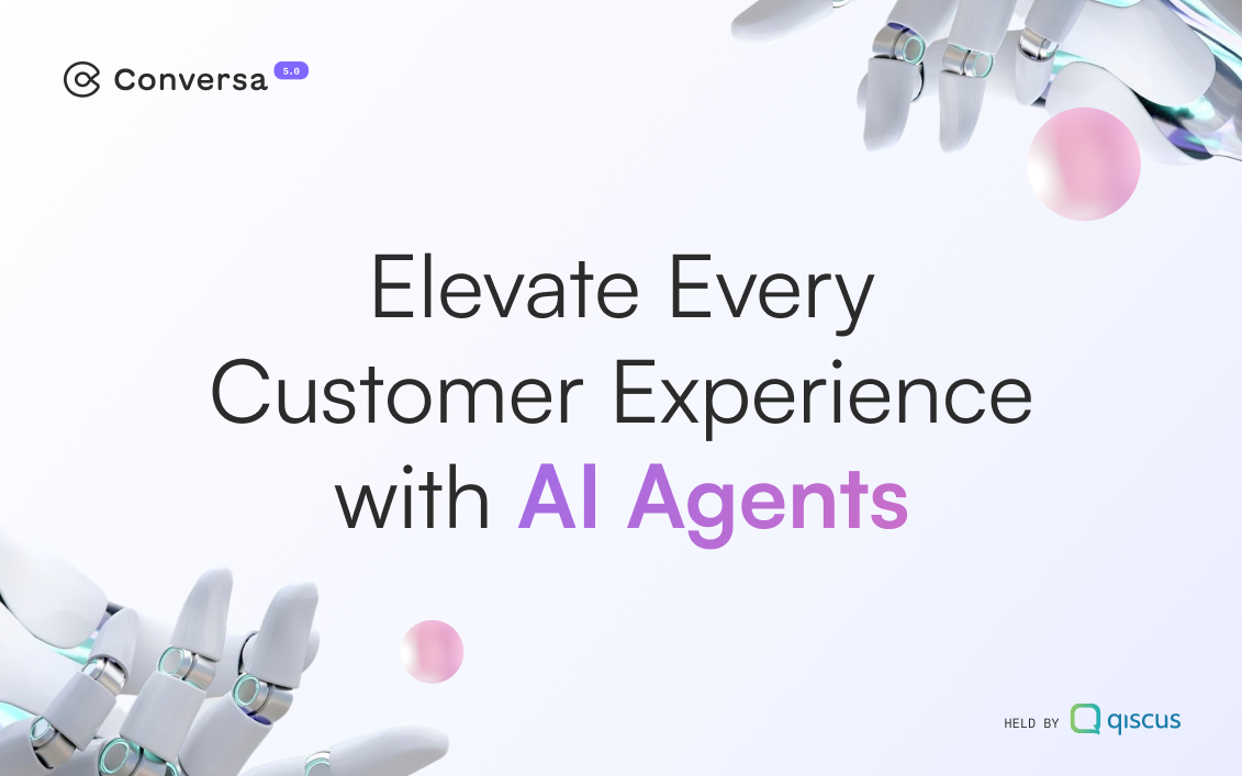 Acara Conversa 5.0 pada 27 Agustus 2025 dengan tema Elevate Every Customer Experience with AI Agents.