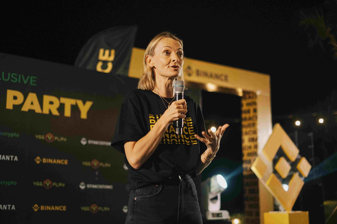CMO Binance, Rachel Conlan. Sumber: Tokocrypto.