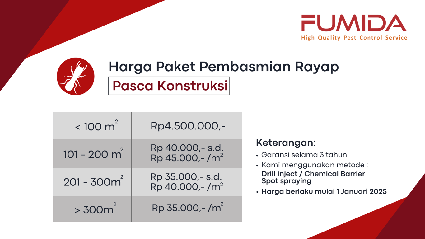 price list jasa pembasmian rayap