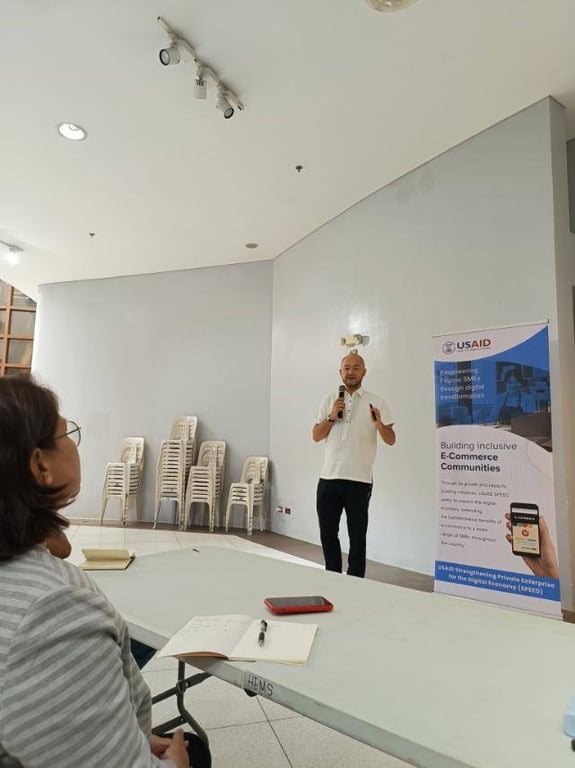 UNAWA COO Atty. Gino Jacinto at USAID SPEED Event, QCX, Quezon Memorial Circle, Quezon City, July 8, 2024.
