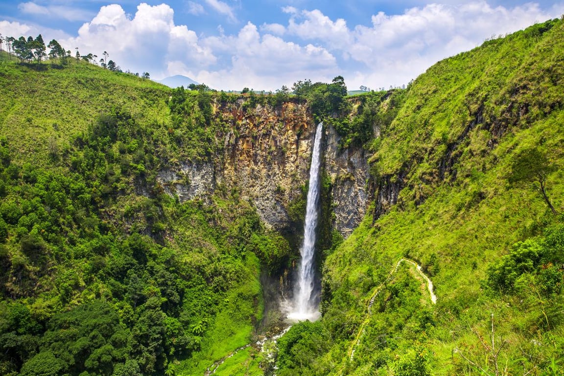 Sipiso Piso Waterfall, North Sumatra
