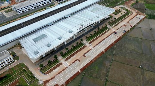 <i>Stasiun Kereta Cepat Whoosh Karawang (Sumber : Parkland Podomoro)</i>
