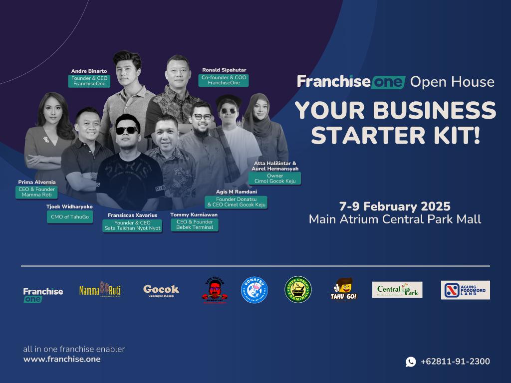 FranchiseOne Open House, Central Park Mall 7-9 Februari 2025