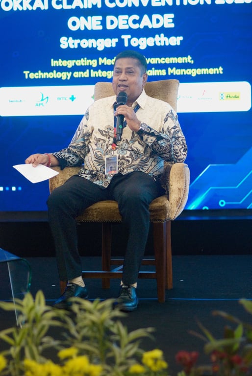 Raja Murali, CEO of Medilink, at FOKKAI Claim Convention 2025