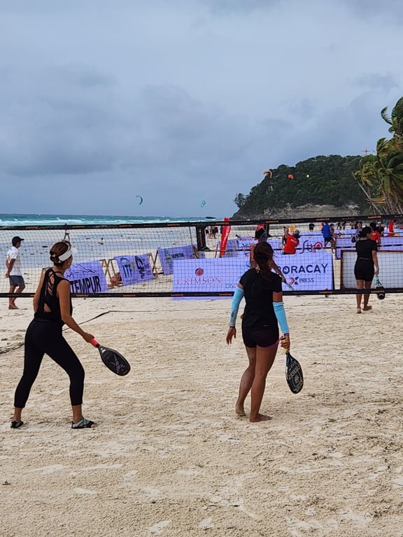 Women's doubles at last Octobers 2024 Beach Tennis event