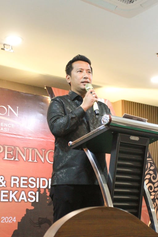 Sambutan dari Refino Mutshernar, VP Commercial PT. MGM