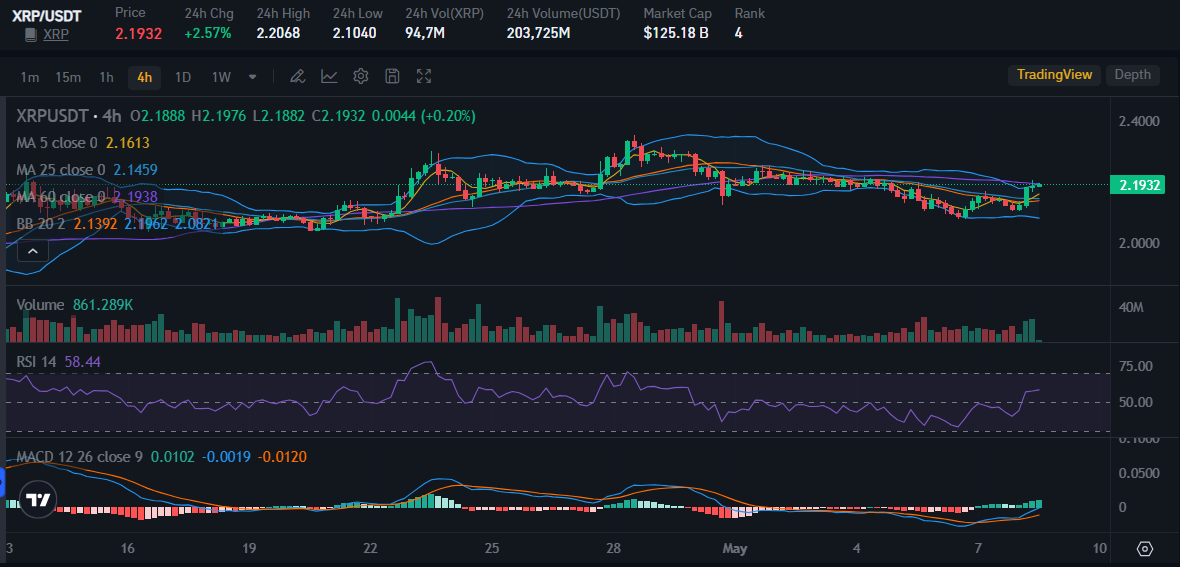 XRP price on 8 May on Bitrue Platform