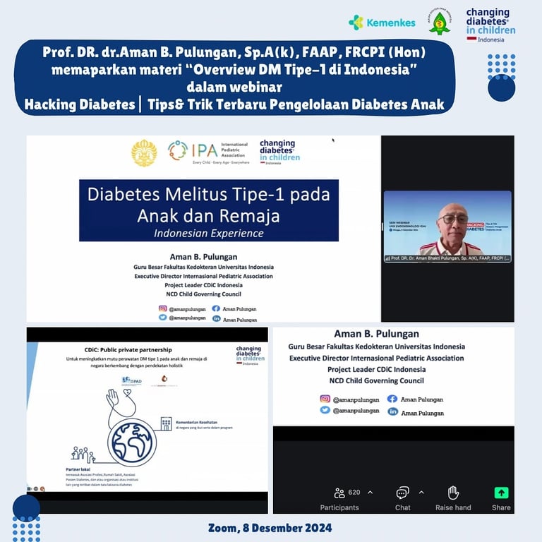 Prof. DR. Dr. Aman Bhakti Pulungan, Sp. A(K), FAAP, FRCPI (Hon.) selaku Project Leader CDiC Indonesia menegaskan komitmen bahwa tidak boleh ada anak yang meninggal karena diabetes.