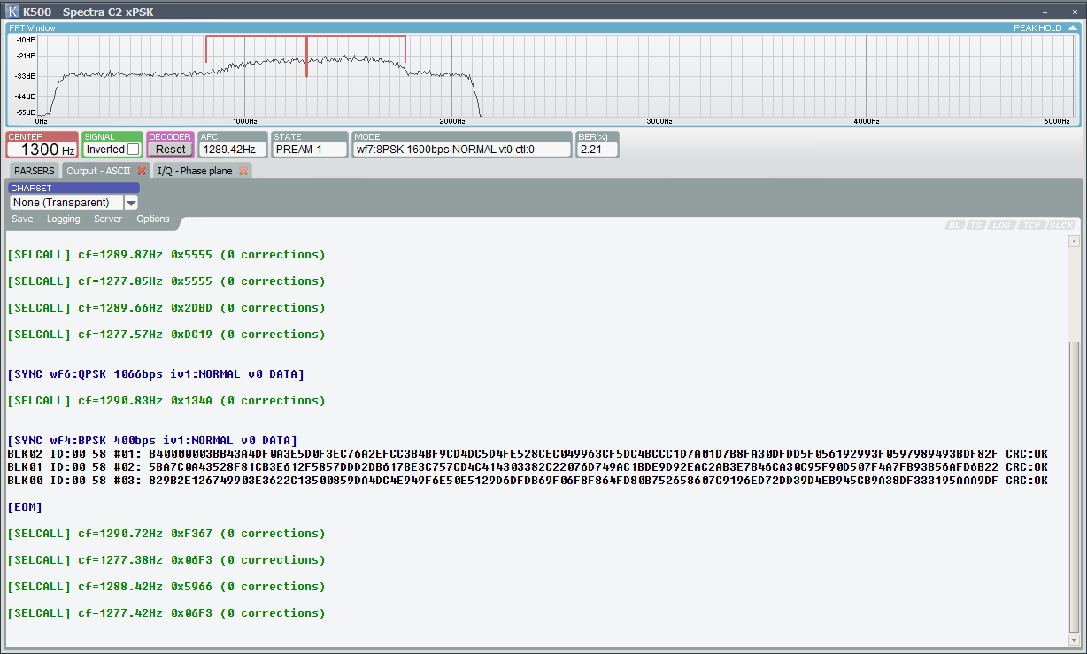 Krypto500 ELF- HF signals intelligence software in action