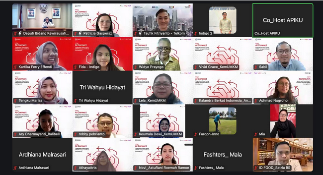Dokumentasi kegiatan webinar AI Connect