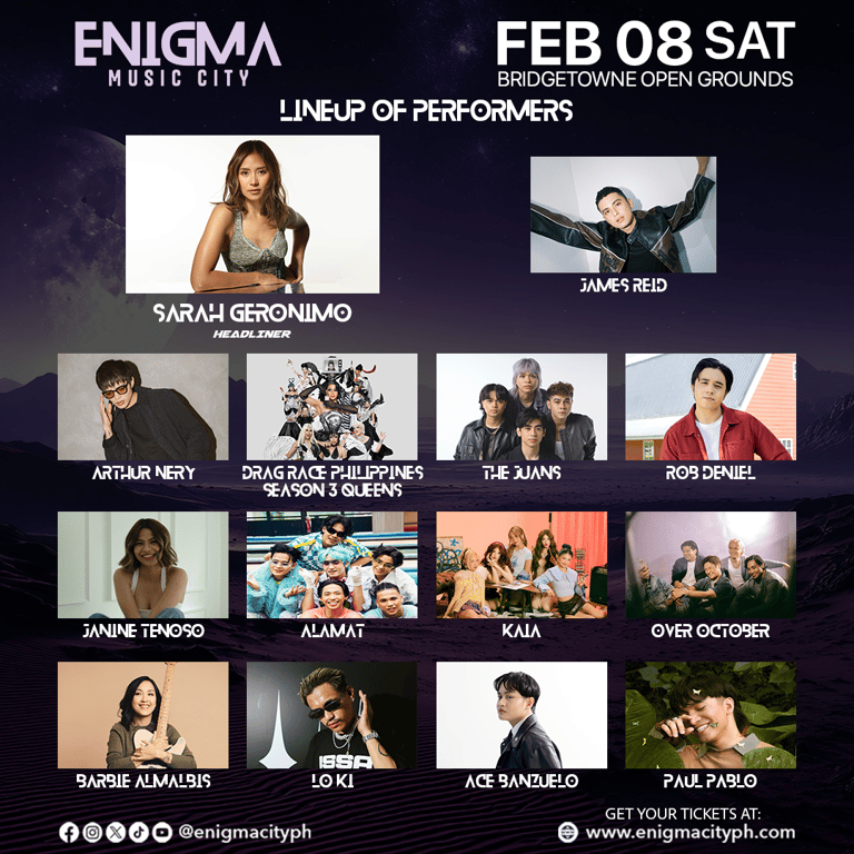 Enigma Music City's Full Lineup of Performers