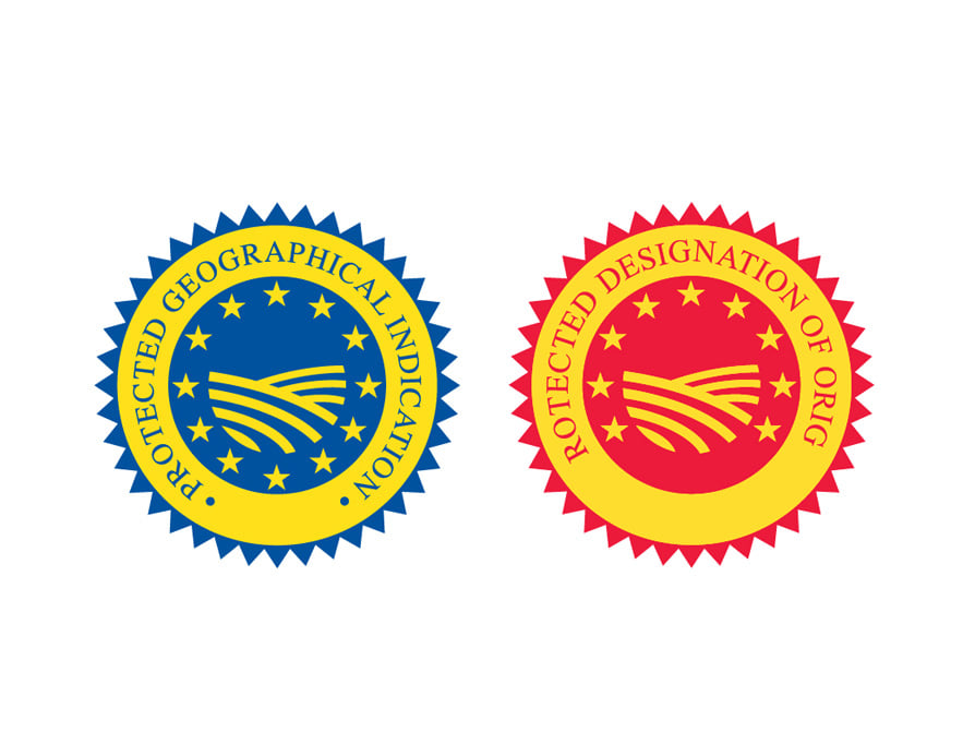 Label Komitmen Kesatuan Eropah terhadap kualiti ia diwakili oleh label Petunjuk Geografi Terlindung (PDO) dan Indikasi Geografi Terlindung (PGI)