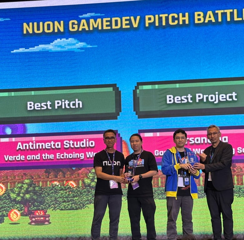 Gambar 4. Game Verde and the Echoing Water hadir pada Nuon GameDev Pitch Battle Arena, Bali, Indonesia