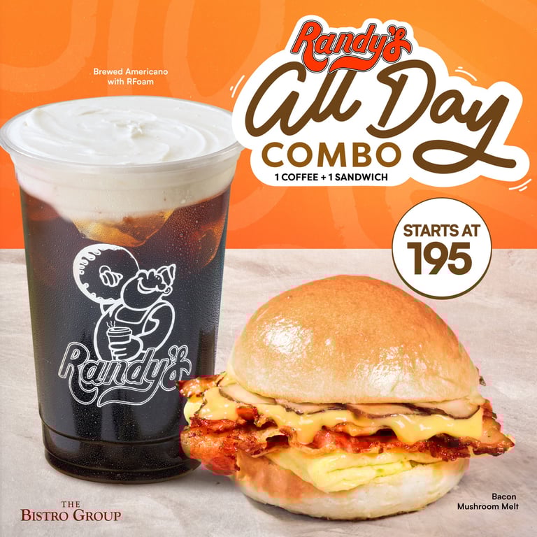 Randy’s Better Value Than Ever Before — Sandwich + Coffee Starting at Only P195 | PR