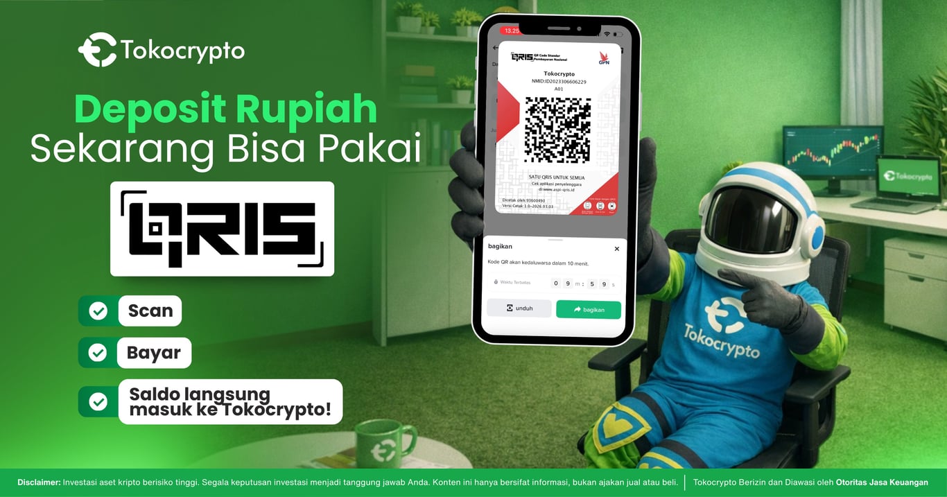 Ilustrasi layanan deposit QRIS di platform Tokocrypto. Sumber: Tokocrypto.