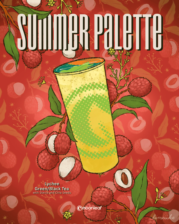 LIME's Lychee Fruit Tea with Stevia and Chia Seeds Artwork