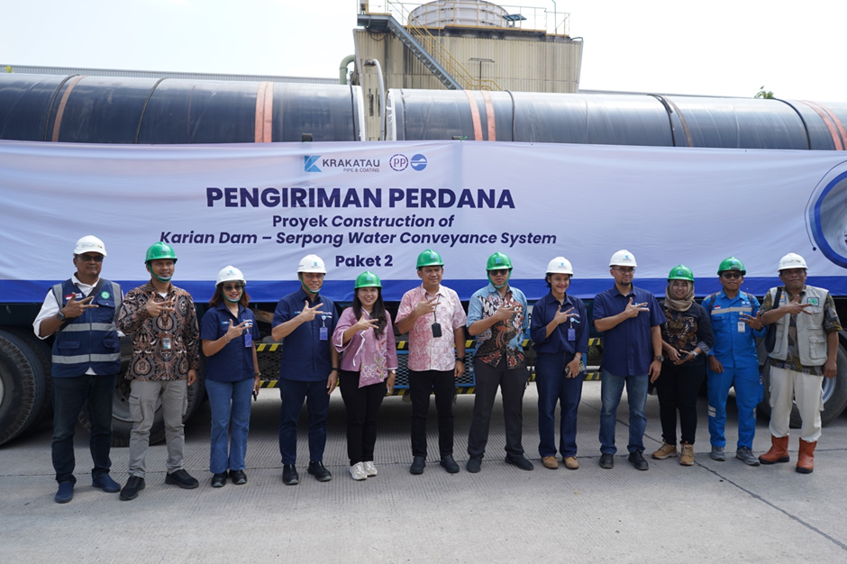 Pengiriman Perdana Proyek KSCS Paket 2 dihadiri Tim BBWS C3, Konsultan Proyek, Kontraktok Pelaksana, Direksi dan Tim PT KPI