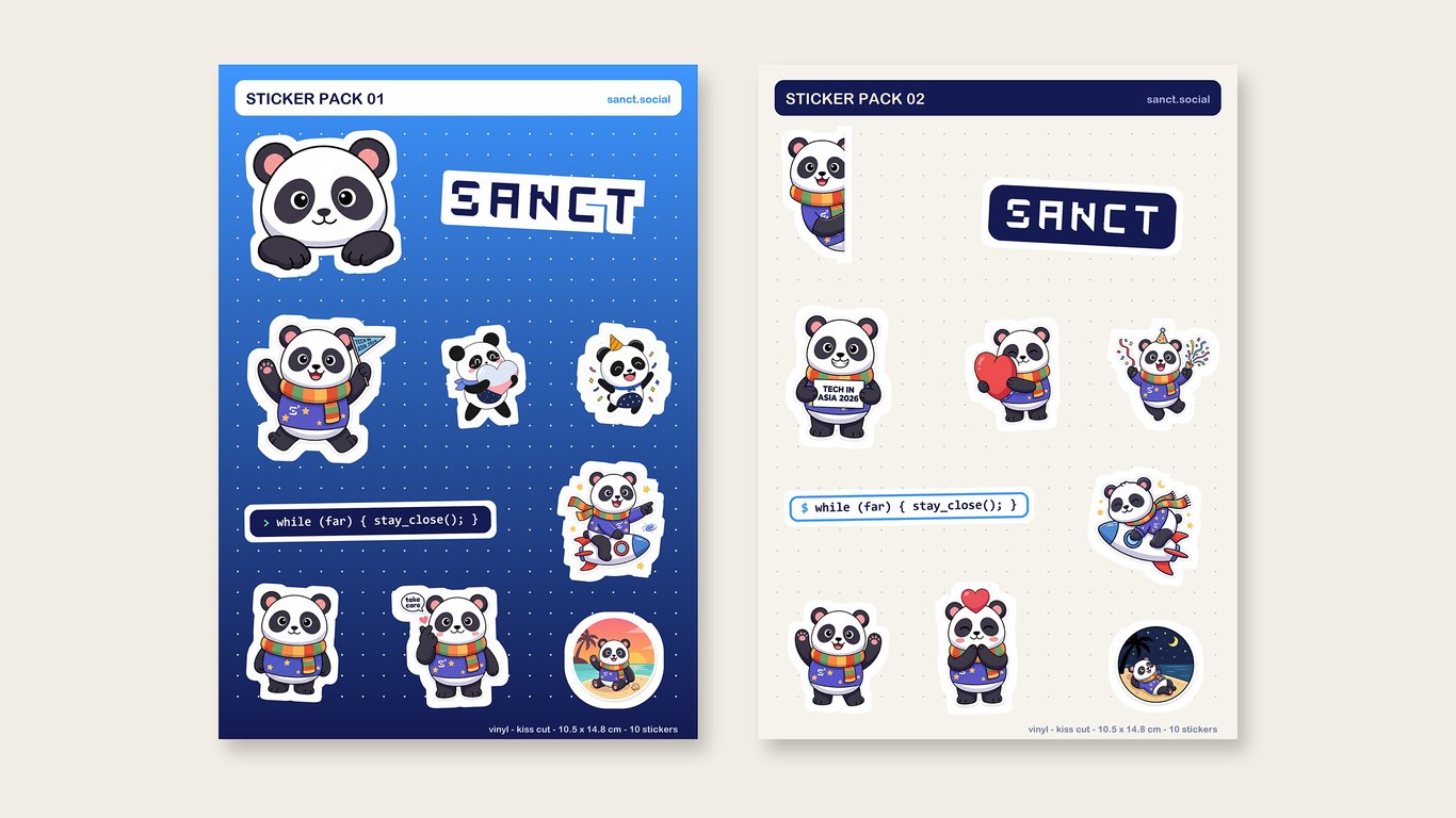 Sticker Pack 01 and Sticker Pack 02. Pick one, while stock lasts.