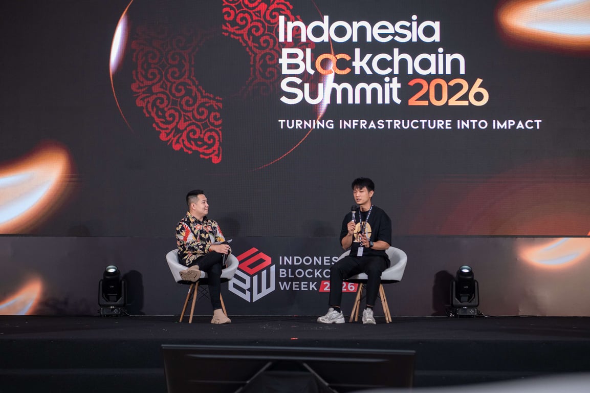 CEO Aster, Leonard menjadi pembicara di Indonesia Blockchain Week 2026 pada 13 Agustus 2026. Sumber: FLOQ.