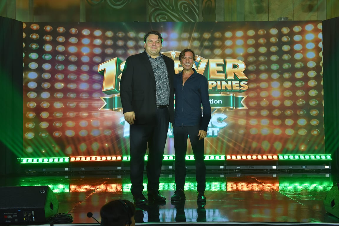 Casino Plus CEO Evan Spytma and Evolution CEO Gionata La Torre during Game Night on Oct. 30, 2026.