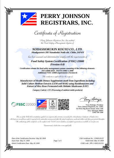 Certificate of Registration