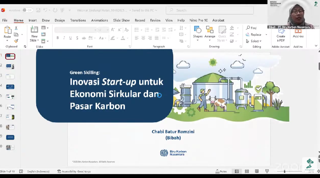 Penyampaian materi oleh narasumber dalam Green Skilling #28 (Foto: LindungiHutan)