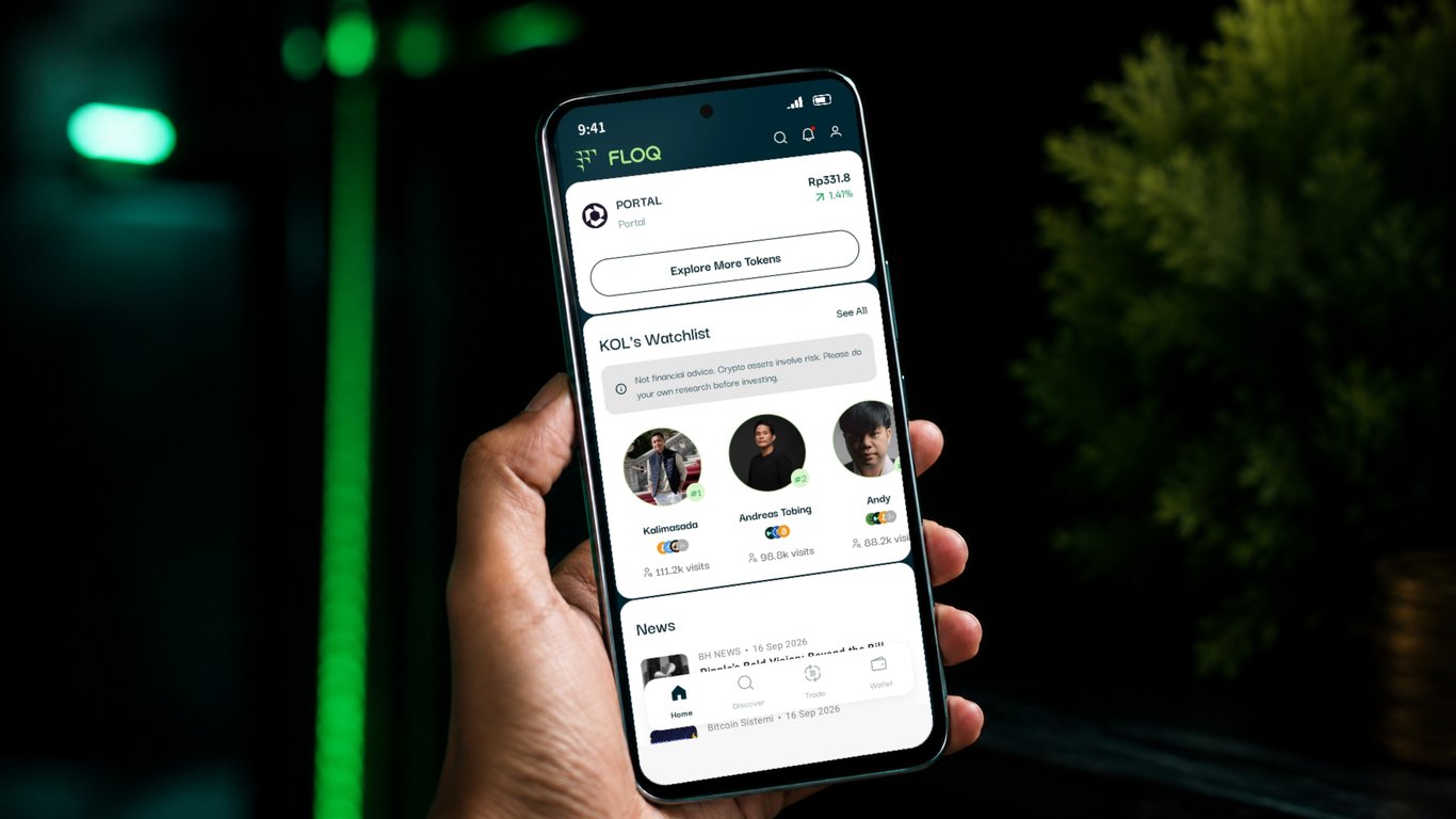 FLOQ meluncurkan fitur KOL Watchlist, pengguna bisa melihat aset kripto yang sedang dipantau sejumlah key opinion leader (KOL) di industri kripto. Foto: FLOQ.<br>