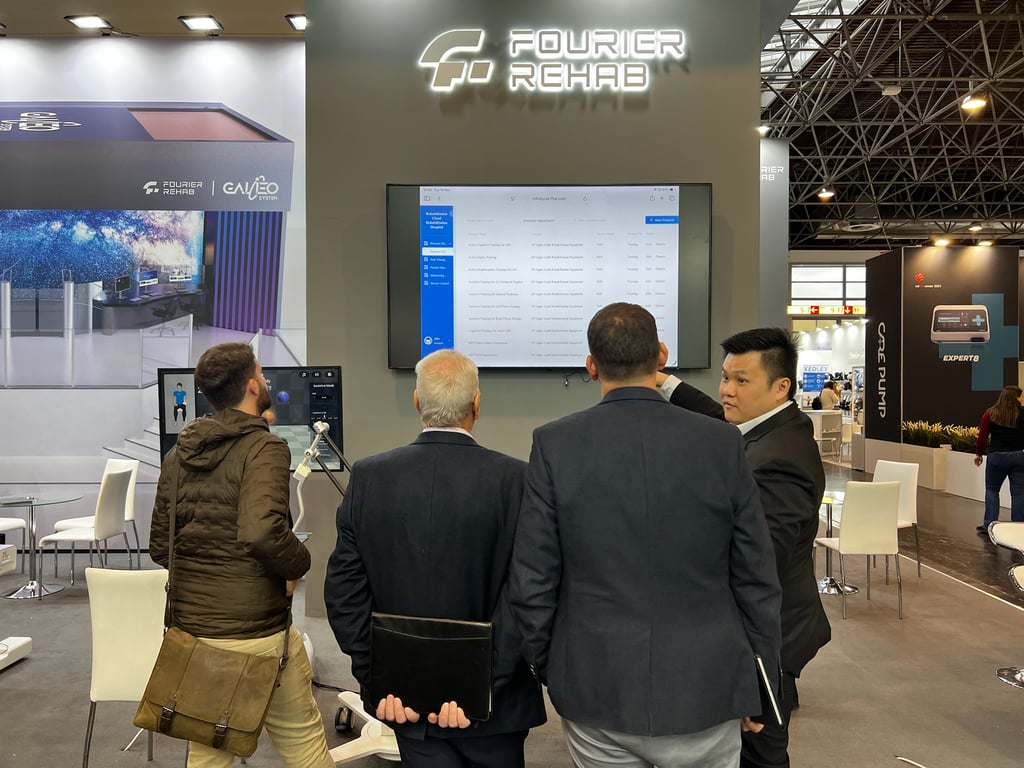 Picture 5: Participants learning about the newest innovation of Fourier Rehab, the InfinityNet™.