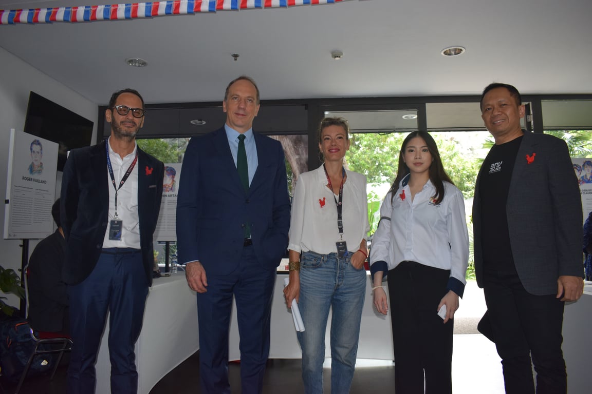 (Dari kiri ke kanan) Reza Pir Nazar (Co-President La French Tech Indonesia), Fabien Penone (Duta Besar Prancis untuk Indonesia, Timor Leste, dan ASEAN), Anne Caron (Co-President La French Tech Indonesia), Clarissa Tanoesoedibjo (Wakil Ketua Bidang Digital dan Komunikasi KADIN), dan Lugas Prancafitri (CFO BNI Ventures).
