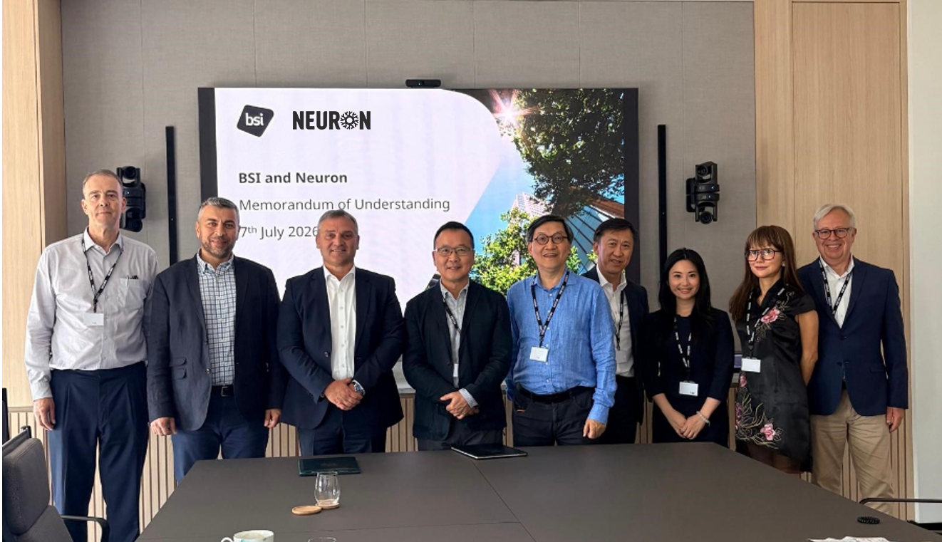 Representatives from both BSI and Neuron Digital attended the MoU signing ceremony
