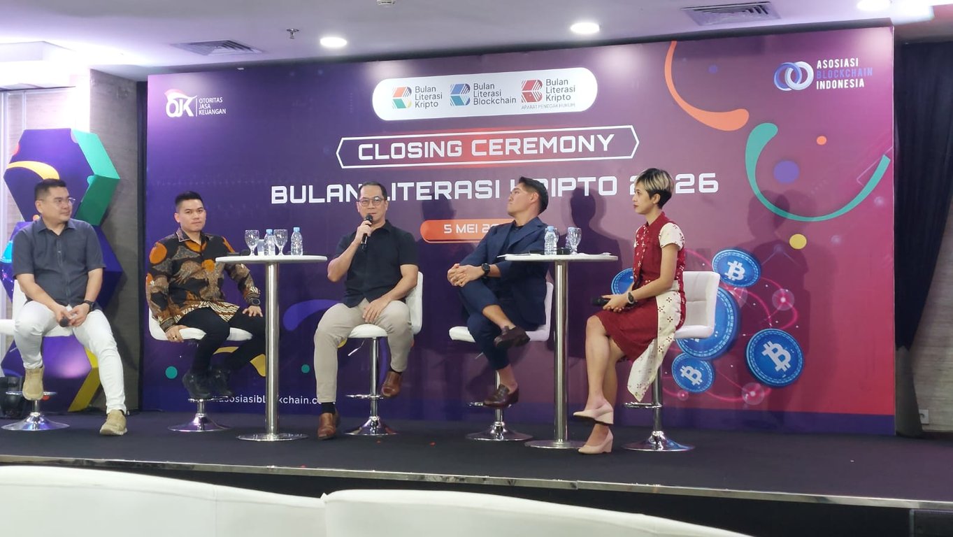 CEO Tokocrypto, Calvin Kizana dalam panel diskusi di acara Penutupan Program Bulan Literasi Kripto (BLK) 2026 di Jakarta, Selasa, 5 Mei 2026. Sumber: Tokocrypto.
