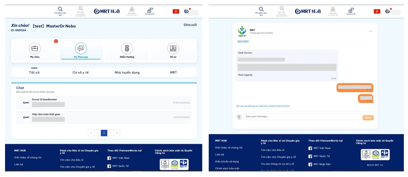 Trang bị chức năng giúp dễ dàng liên lạc trực tiếp với bác sĩ