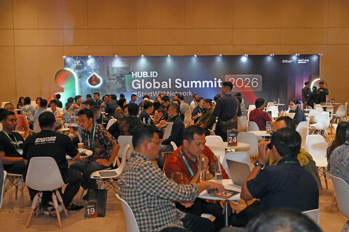 Acara pertemuan startup-investor 1 on 1 HUB.ID Global Summit dalam rangka Bali Tech Week 2026 di Denpasar, Bali. (Foto: Komdigi)