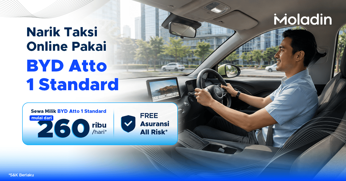 Moladin Hadirkan Program Sewa Kepemilikan Mobil Listrik untuk Driver Online