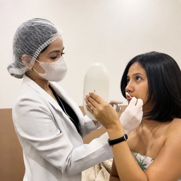 Dr. Donna Eramis conducts a pre-operative consultation before MOLD Manila's inaugural surgical procedure.