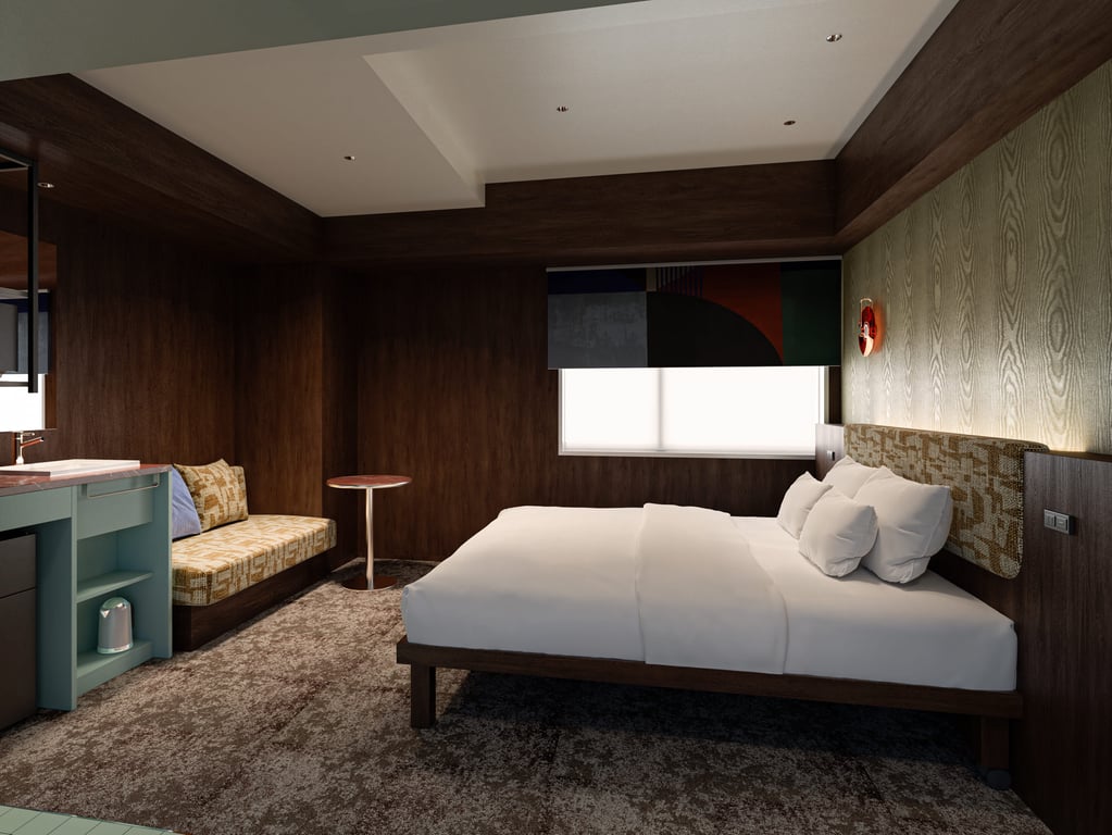 A spacious room where guests can experience the culture of Shinjuku 3-chome