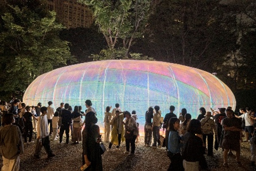 『INTER-WORLD/Cocooner: Apparent motion of celestial bodies』   Akihito Okunaka