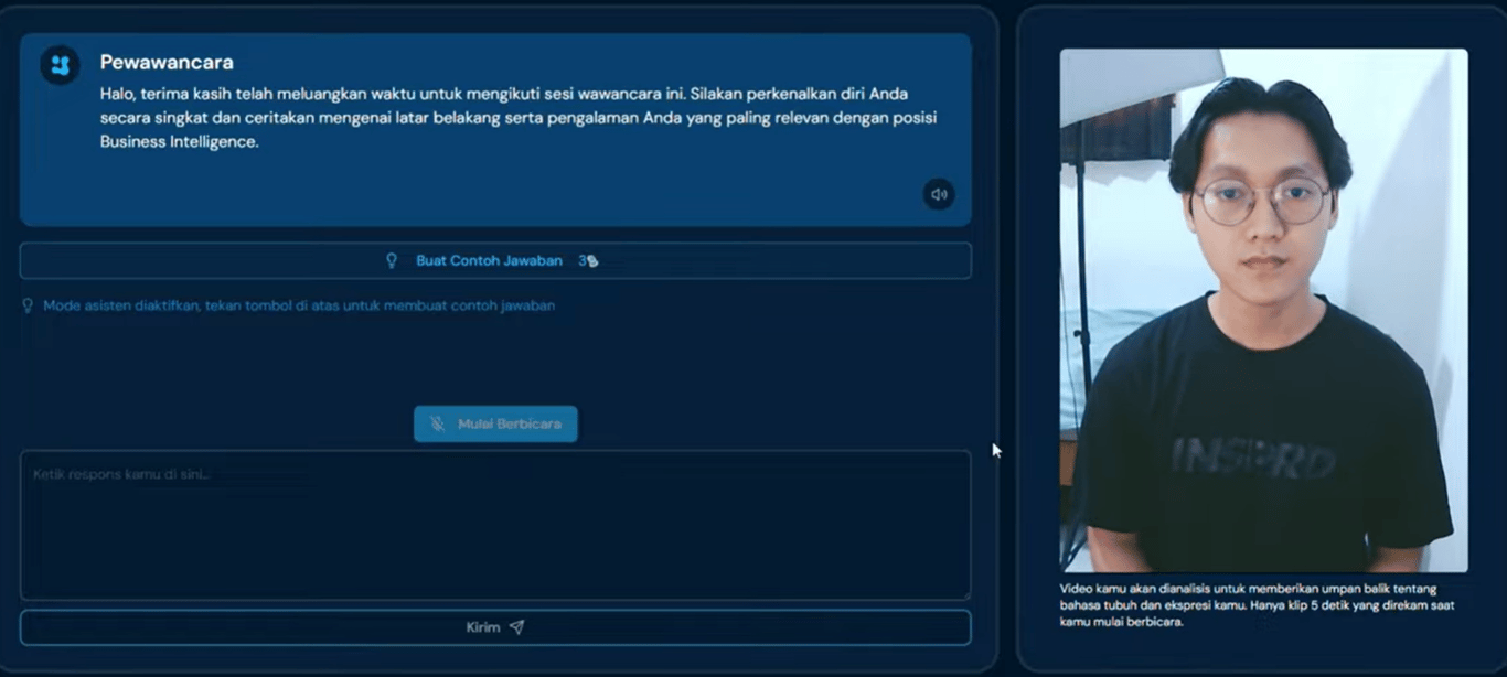 Foto saat sesi wawancara berlangsung. (Sumber: Dok. Pribadi Intervyou)