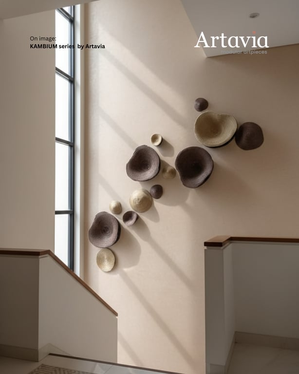 Contoh penerapan modul wall art ARTAVIA tipe KAMBIUM di area transisi
