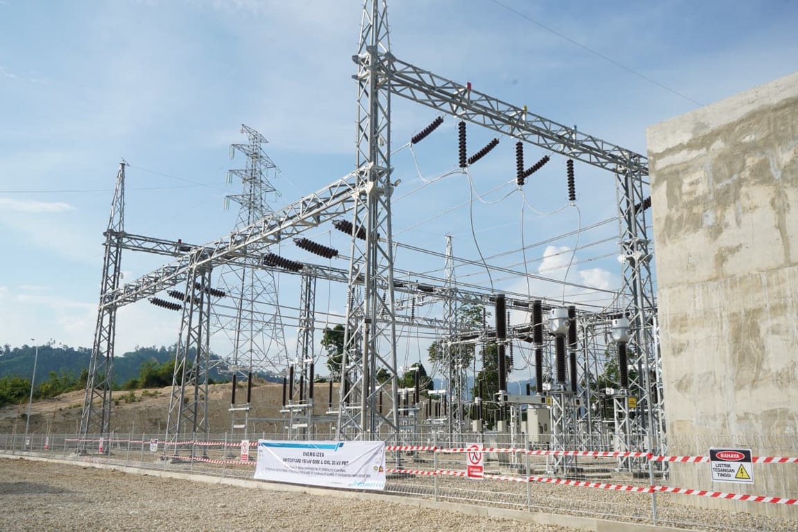 Kontribusi PLN NPC membangun proyek Gardu Induk 150 kV PT Gorontalo Sejahtera Mining (GSM) dan jaringan OHL 20 kV PT Pani Bersama Tambang (PBT) di Pohuwato, Gorontalo. (dok.PLN NPC)