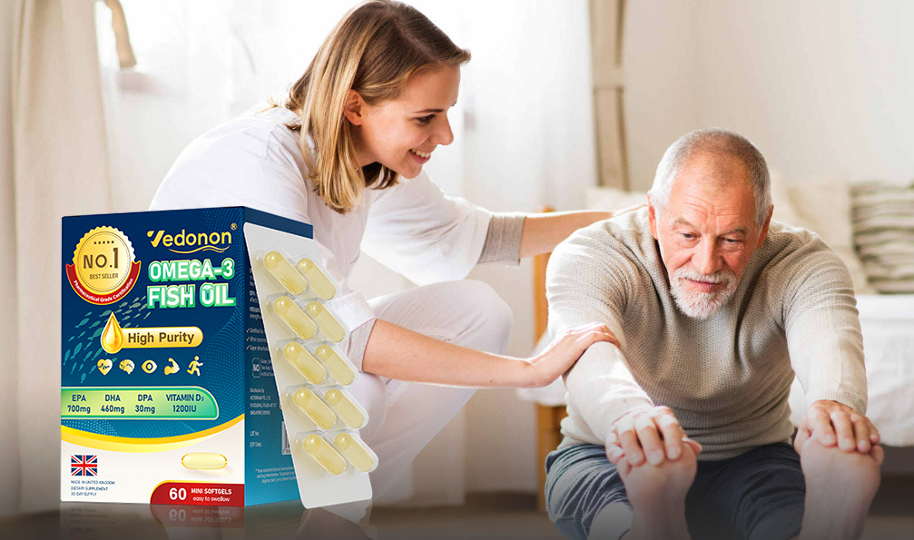 Vedonon Omega-3 Fish Oil with Vitamin D3: Precision nutrition for cardiovascular and bone health during the 35+ and 50+ physiological aging waves.