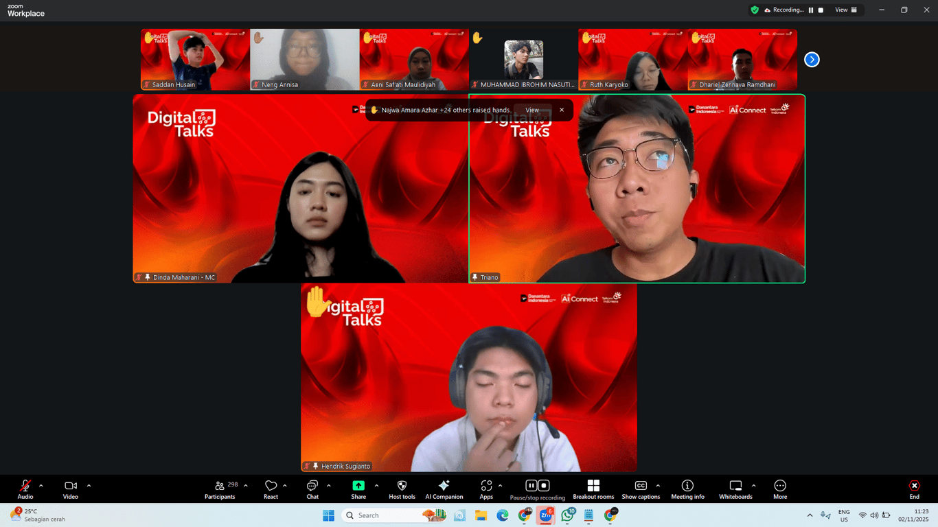 Sesi dialog interaktif antara peserta dan pembicara