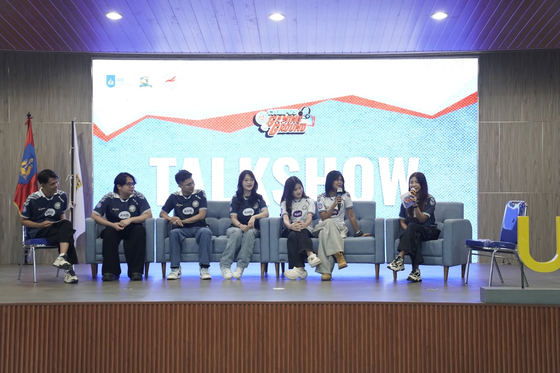 Sharing session bersama Saykots, Razeboy, Rhea, Charmaine dan Najel di Universitas Catur Insan Cendekia